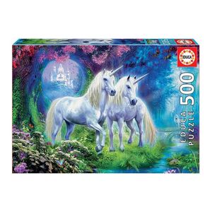 Rompecabeza Puzzle Educa X 500 Unicornios En El Bosque 17648