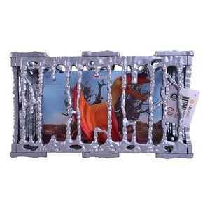 Dinosaurio De Goma Con Alas 11 Cm En Jaula