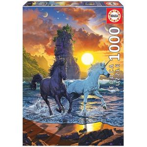 Puzzle Unicornios En La Playa Educa - 1000 Piezas