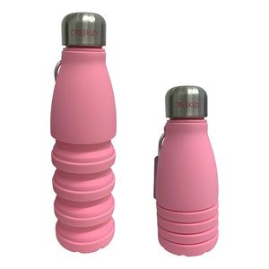 Botella Plegable De Silicona Flexible 550ml Cresko