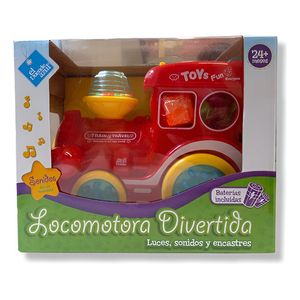 Tren Loco Locomotora Con Luz Y Sonido El Duende Azul 7779