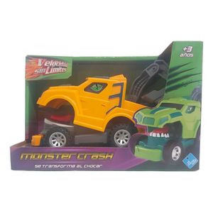 Auto Monster Crash Que Se Transforma Vehículo A Fricción