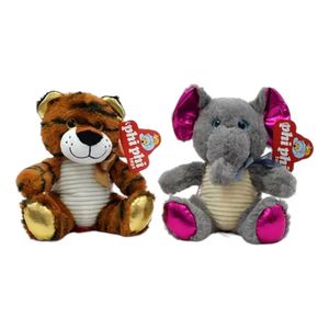 Peluche Animales Sentados Con Brillo 20 Cm