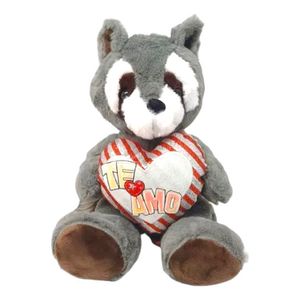 Peluche Mapache Y Zorro Con Corazon 32cm Phi Phi Toys