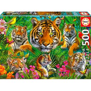 Rompecabezas Jungla De Tigres 500 Piezas Educa