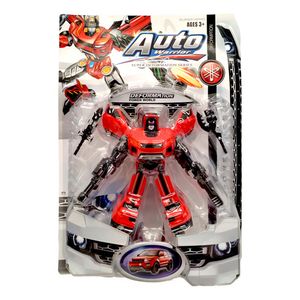Robot Vehiculo Transformable Color Auto Rojo