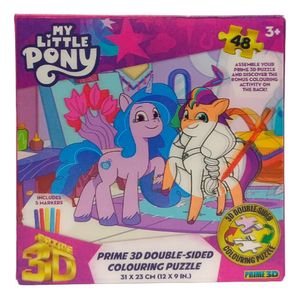 Rompecabezas 3d 2 En 1 Para Colorear My Little Pony 48 Pzs