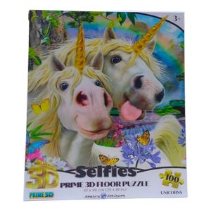 Rompecabezas 3d Para Pisos Selfie Unicornios 100 Pzs