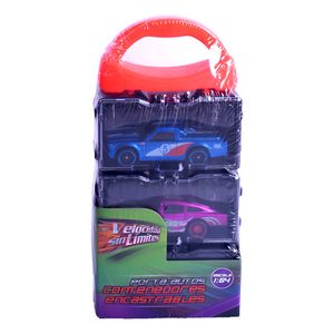 Porta Autos Encastrables Escala 1:64 X3 Velocidad Sin Limite