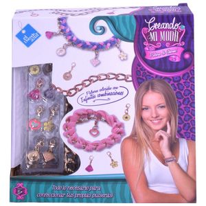 Juego Para Armar Pulseras Metálicas Y Dijes Creando Mi Moda