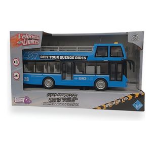 Colectivo Bus Con Luz Y Sonidos A Fricción Doble Piso