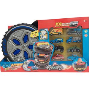 Estación De Policía Forma De Rueda 3 Pis Incluye 8 Vehículos