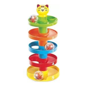 Torre De Giros Didáctico Encastre Apilable Bebe Duende Azul Color Multicolor