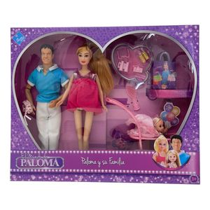 Muñeca Paloma Y Su Familia Con Cochecito El Duende Azul