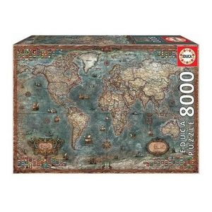 Puzzle Rompecabeza 8000 Pzs Mapamundi Histórico Educa 18017