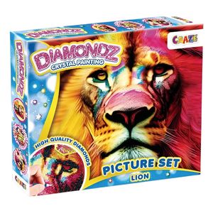 Diamondz Gemas Autoadhesivas León Diamantes Lienzo