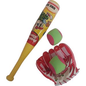 Juego De Baseball Con Bate Guante Y 2 Pelotas