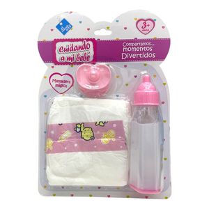 Juego De Mamadera Magica Chupete Y Pañal Para Bebote
