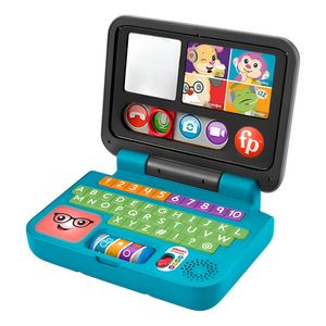 Laptop De Aprendizaje Infantil Con Luz Y Sonido Fisher Price Azul Claro