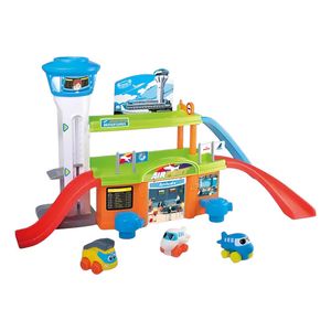 Playset Aeropuerto Con 3 Vehiculos Y 25 Piezas Multicolor