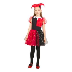 Disfraz Infantil Arlequina Halloween New Toys - Rojo Con Negro - 2