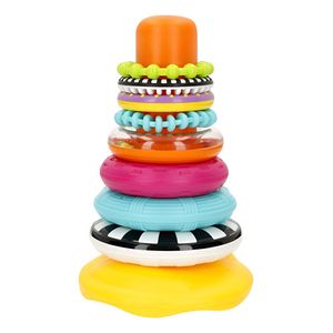 Torre De Aros Sensoriales Apilable Juguete Bebe Winfun - Multicolor