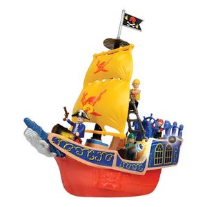 Barco Pirata Galeón Con Muñecos Y Accesorios Tipo Playmobil
