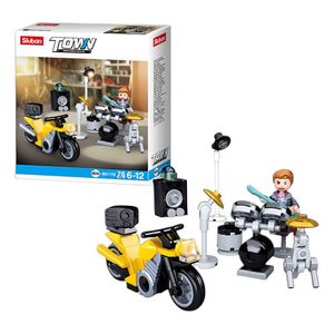 Set Construcción Motocicleta Batería Musical Sluban