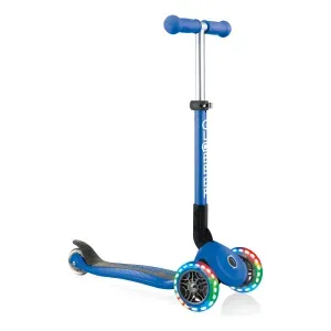 Monopatín Plegable Con Luces Junior Foldable Globber Celeste